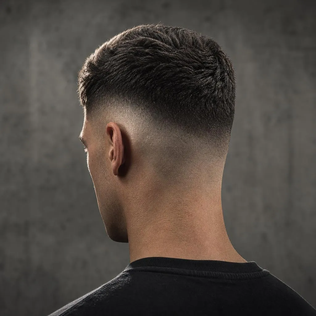 Corte fade recién terminado